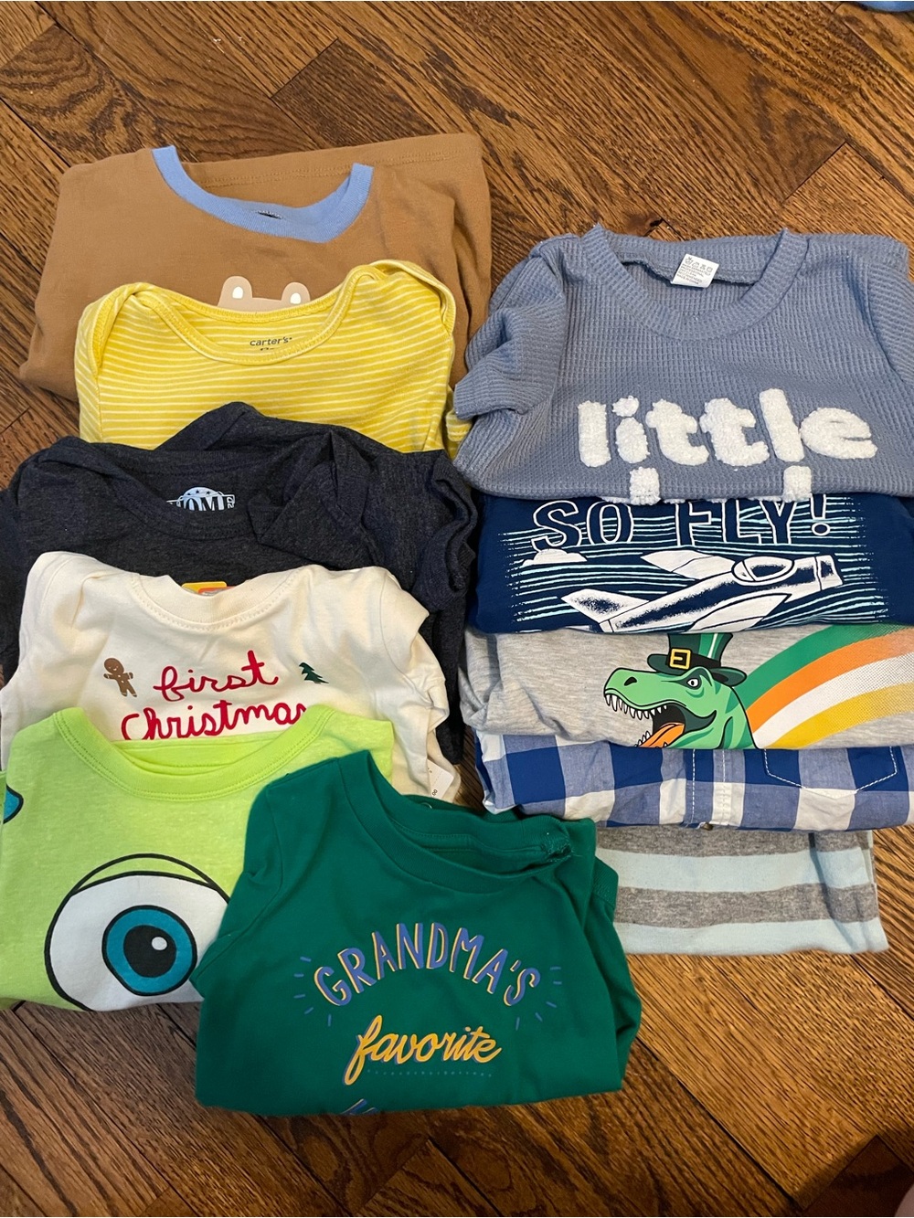 Assorted Baby Toddler Graphic Onesies and Tees - Multicolor, 12 Months